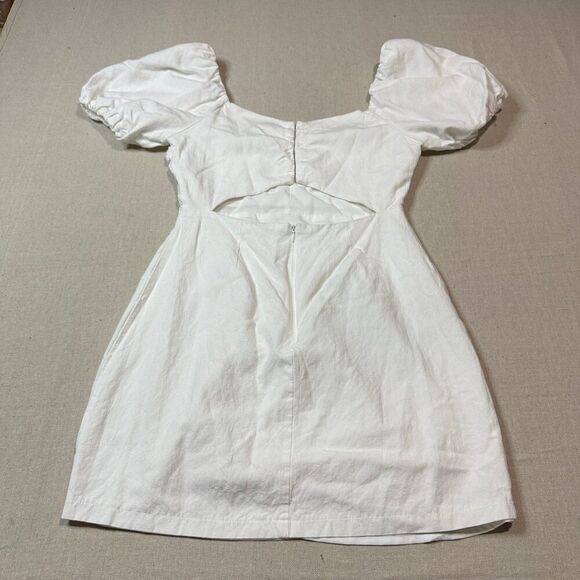 ASTR The Label Linen Pleated Midi Dress White Womens Size Medium See pictures fo - Picture 2 of 8